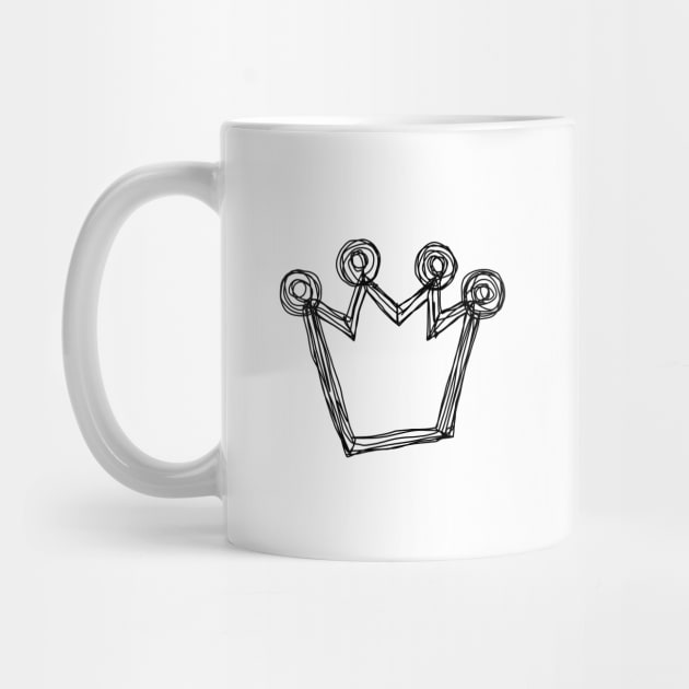 Black Crown Minimal Sketch by ellenhenryart